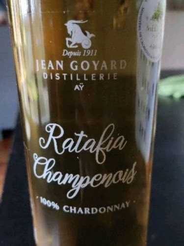 Jean Goyard Ratafia Champenois Chardonnay .